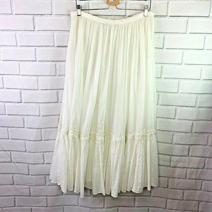 Polo Ralph Lauren Skirt - 12, Cream - Cottage Core